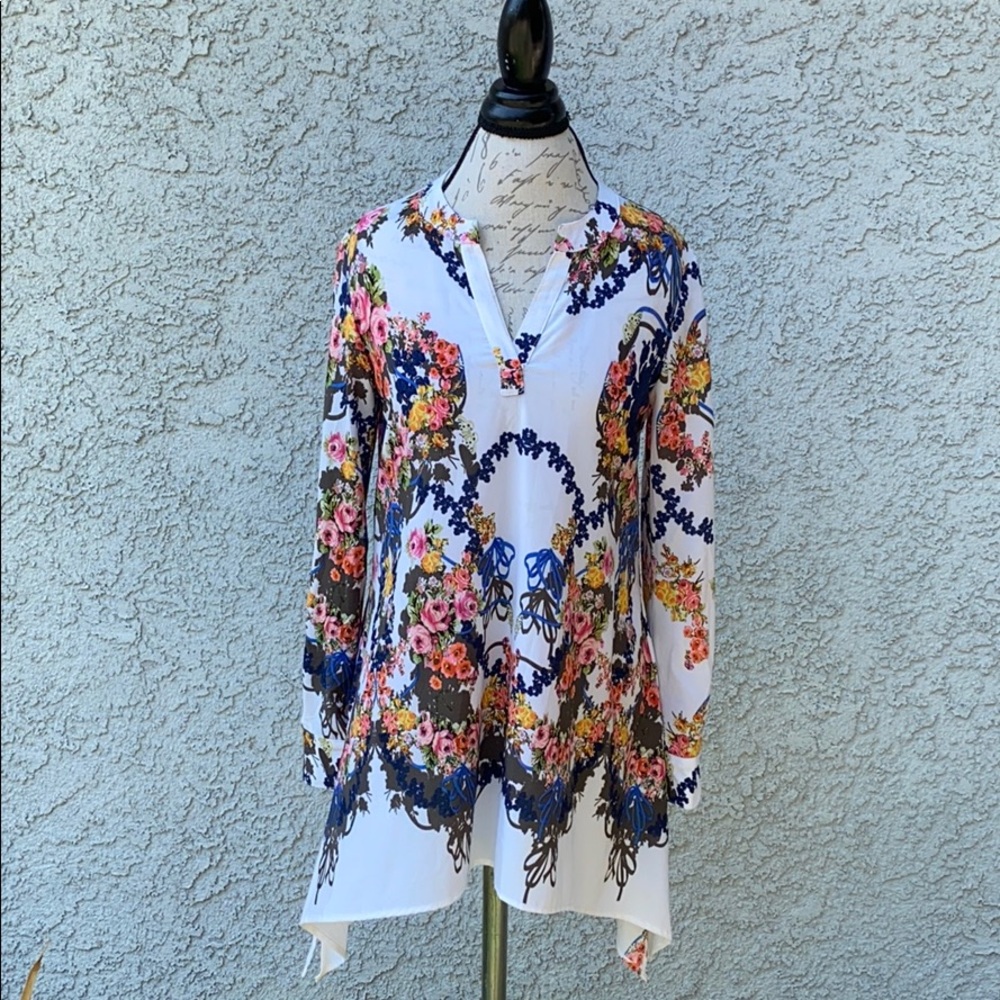 Mesmerize Floral Ribbon 🎀 Career Blouse Shirt 👚